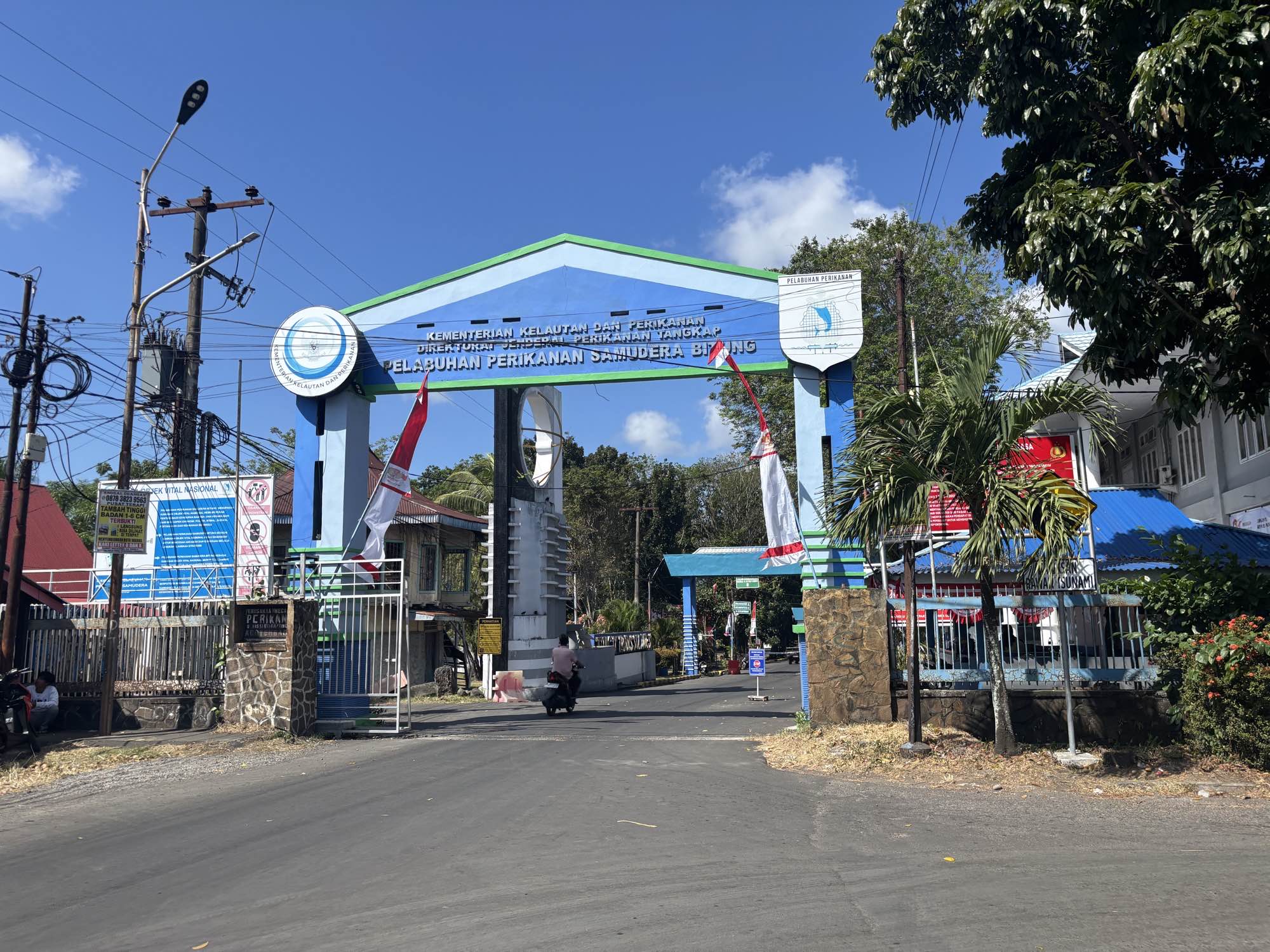 The entrance gate to the Pelabuhan Perikanan Samudera Bitung fishing port