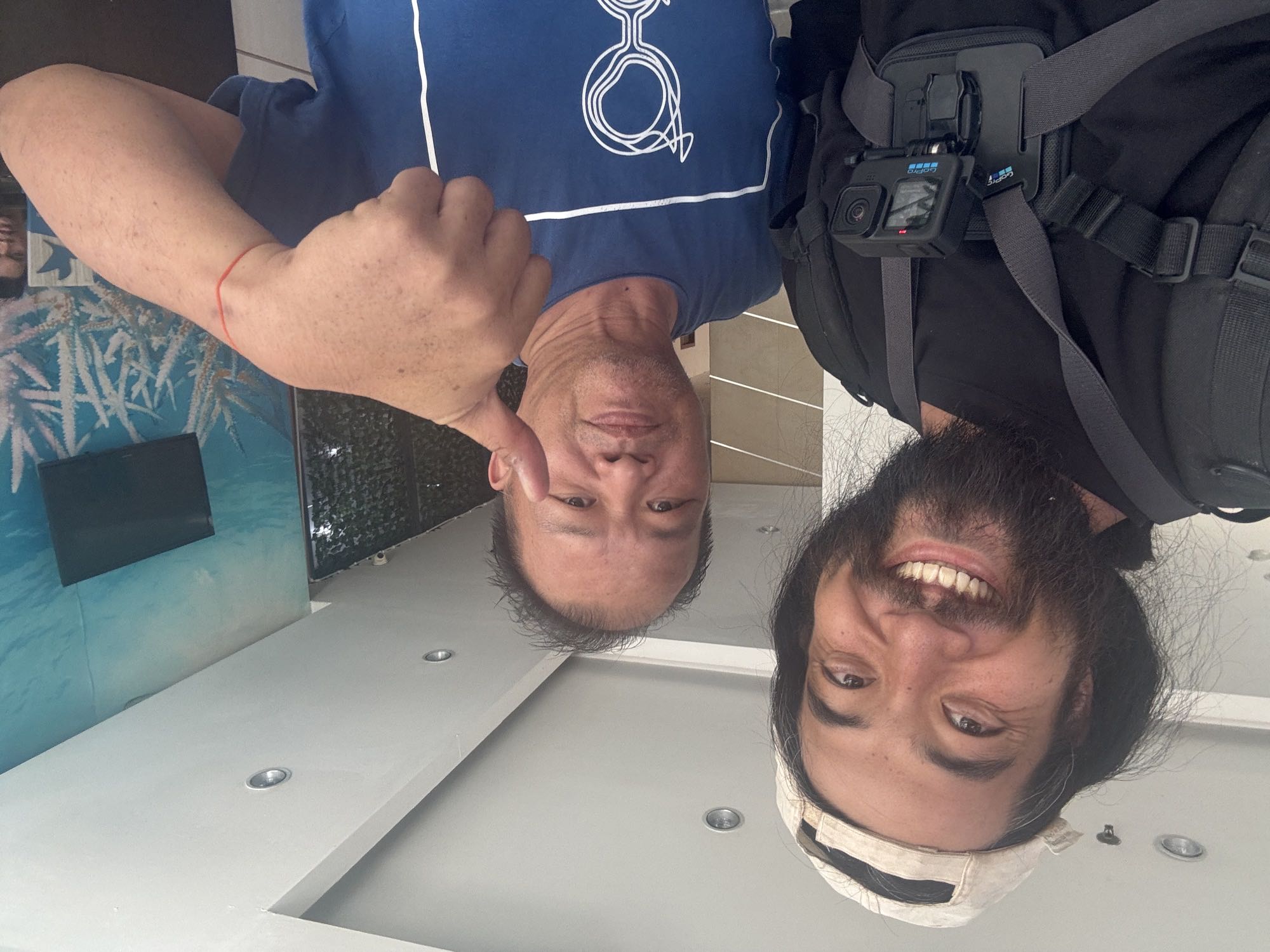 Taking a selfie with a friendly local while exploring downtown Manado