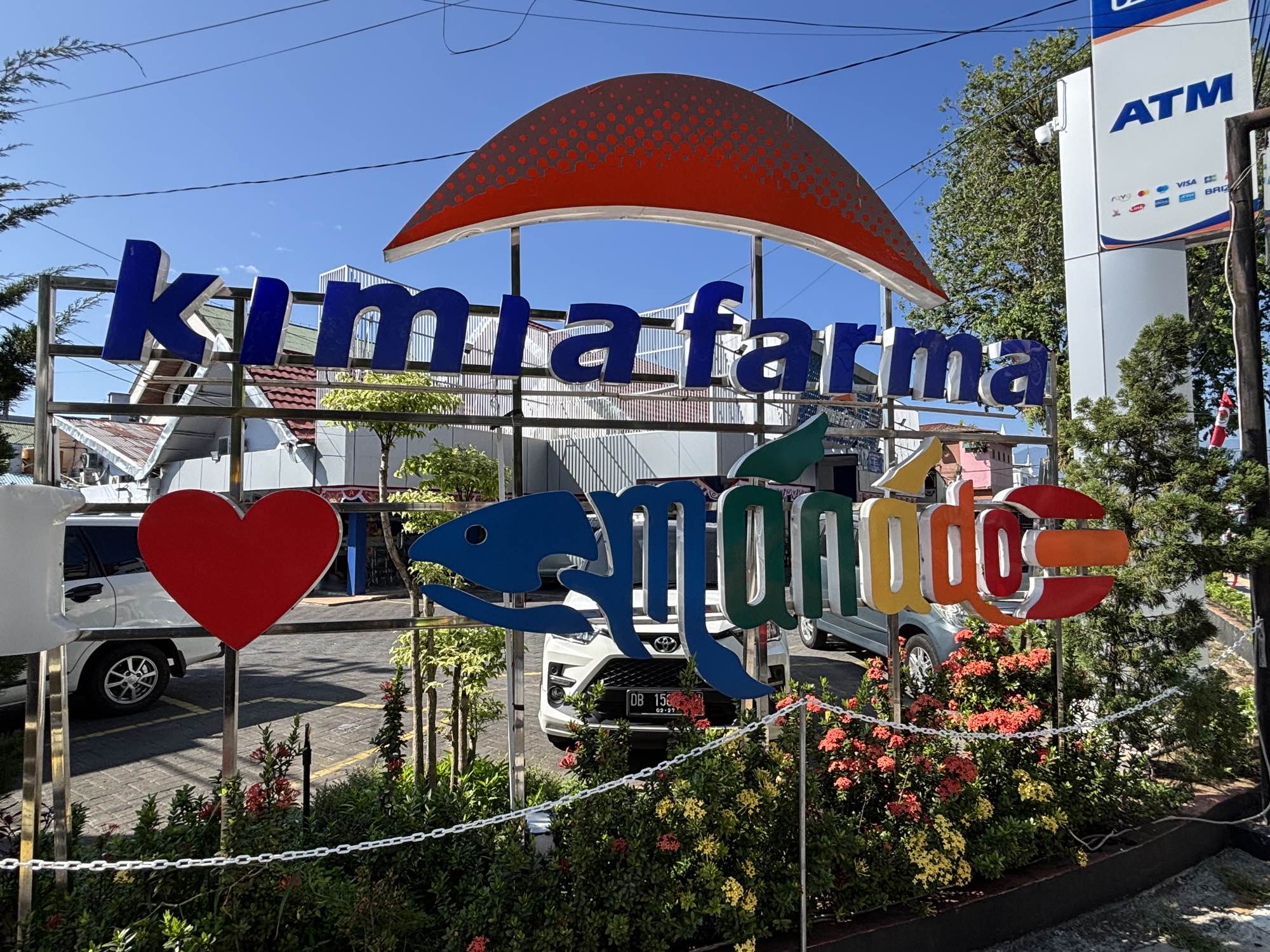 The "I Love Manado" landmark sign, out for a short morning walk