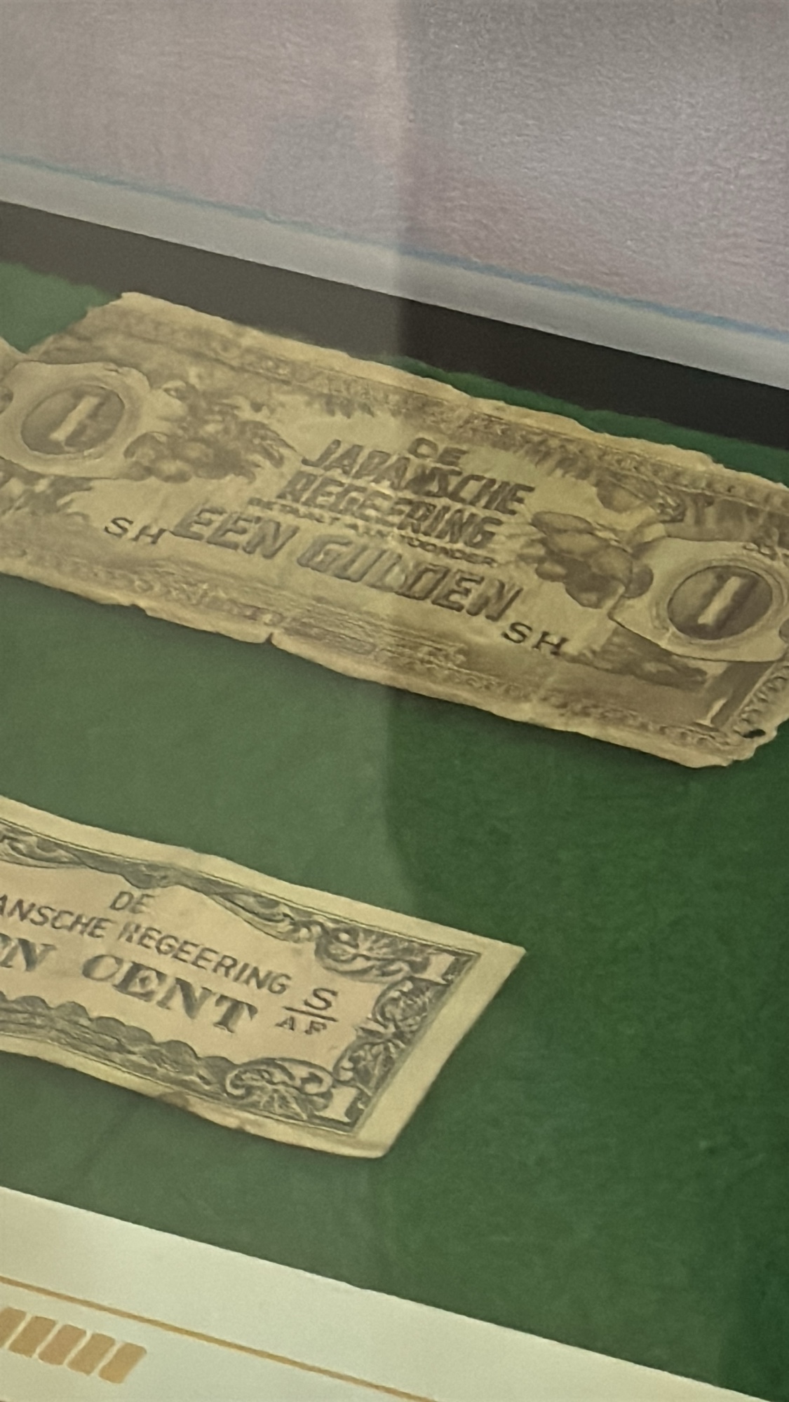 Old Japanese banknotes from the occupation era on display at the Palu Museum