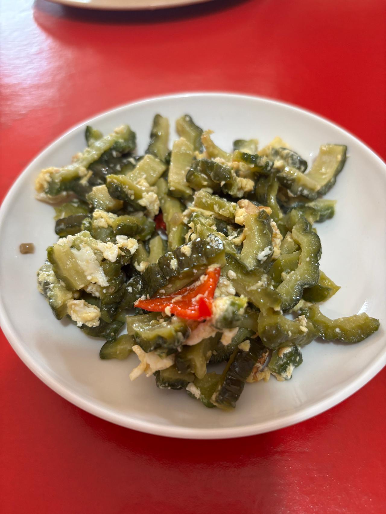 Bitter melon dish for lunch