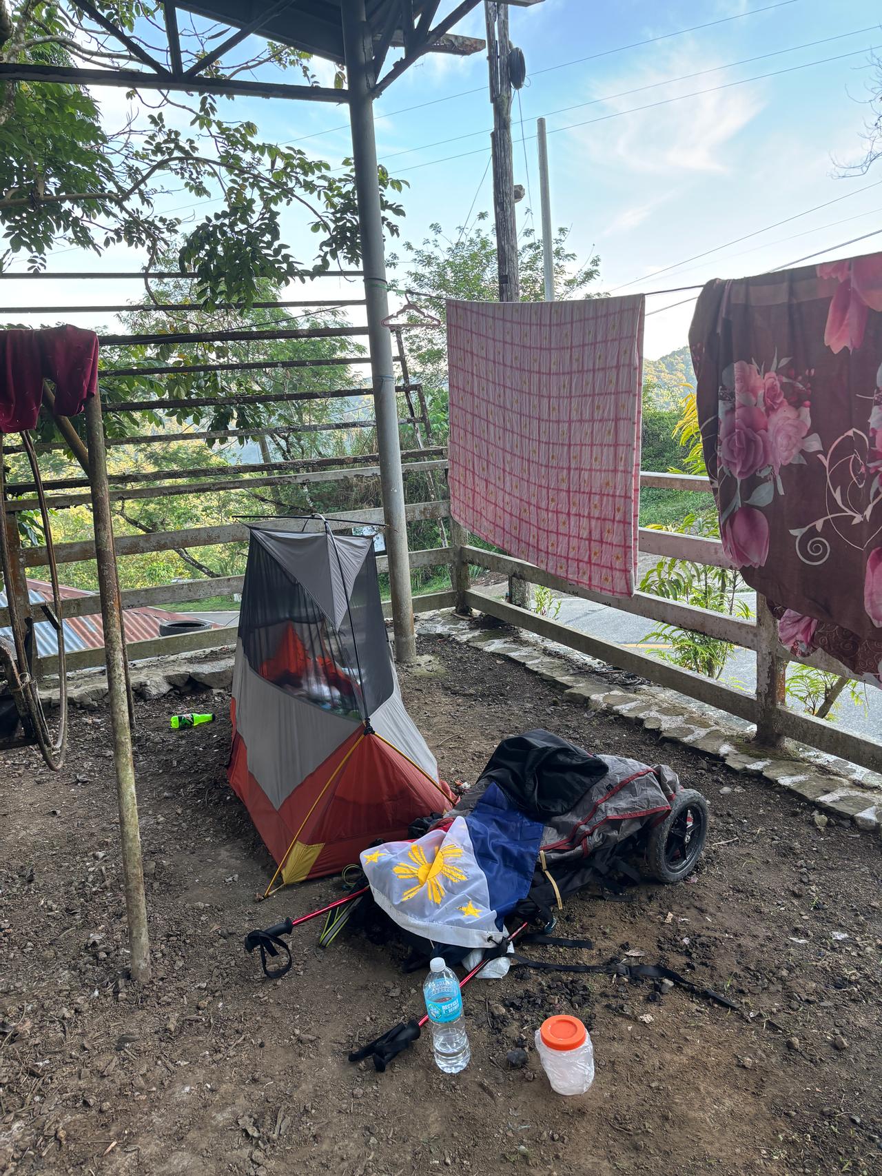 Morning view from the overnight stay location