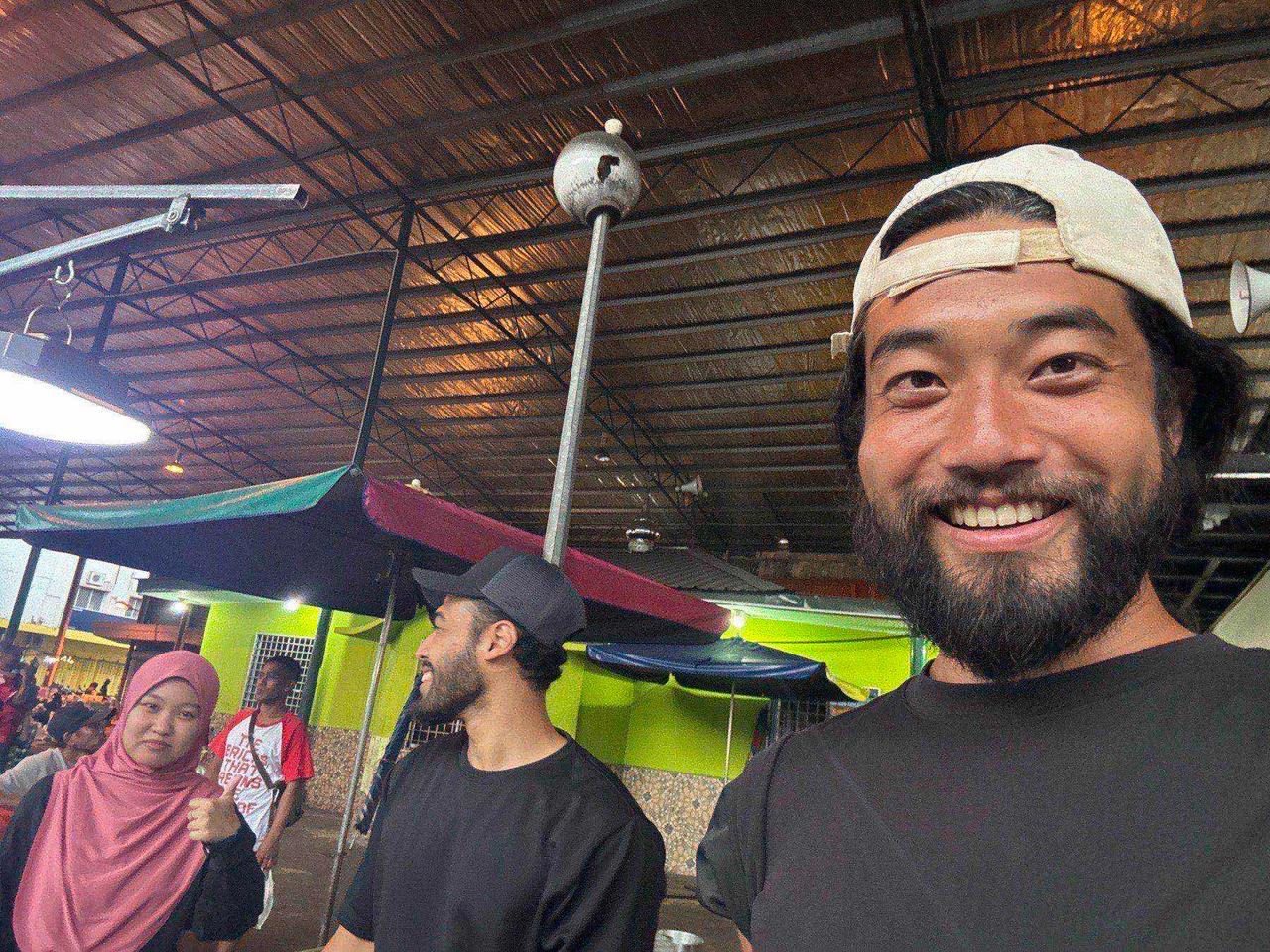 A selfie with locals at the night market