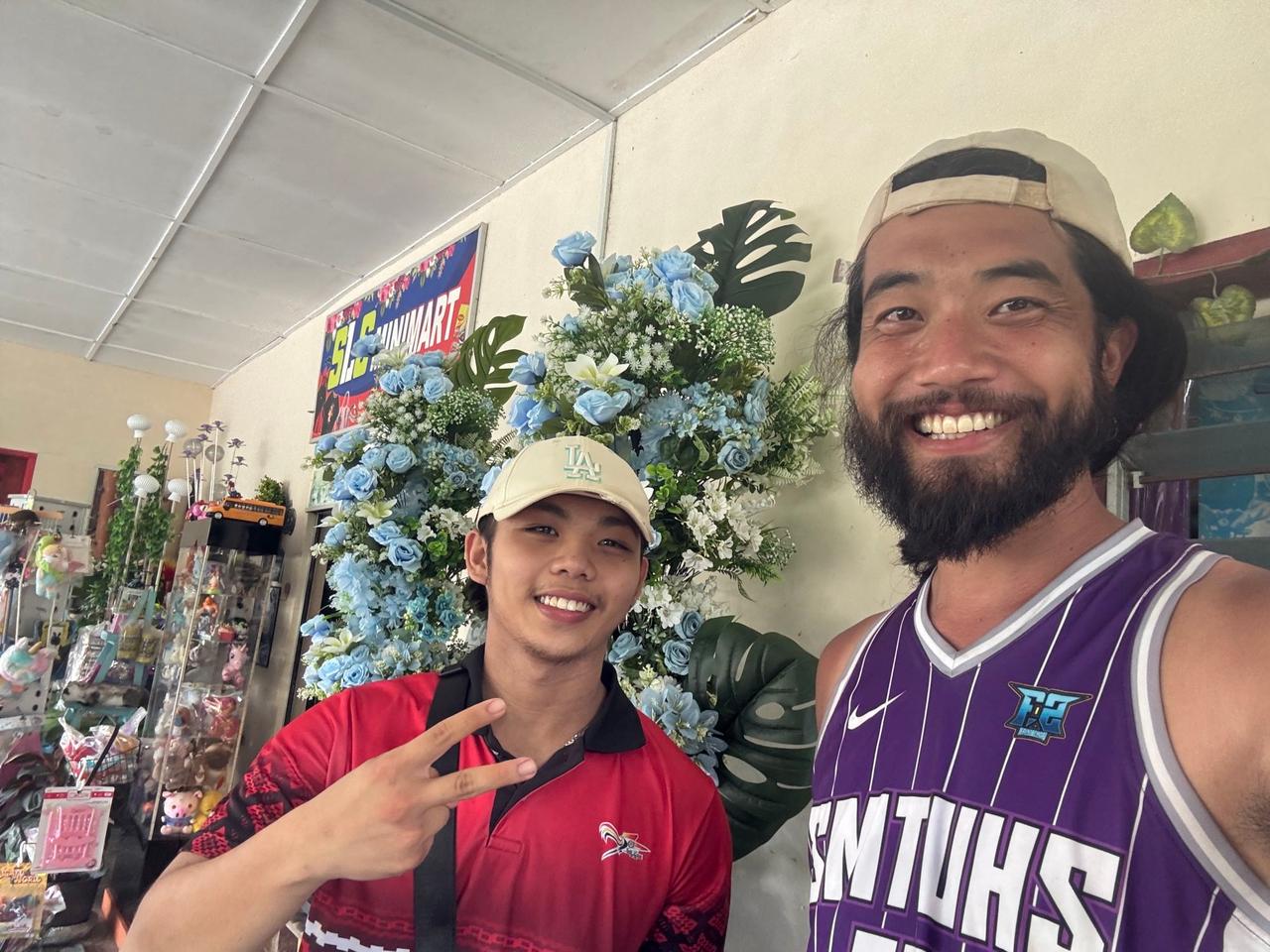 Chatting with a friendly local guy at the mini-mart