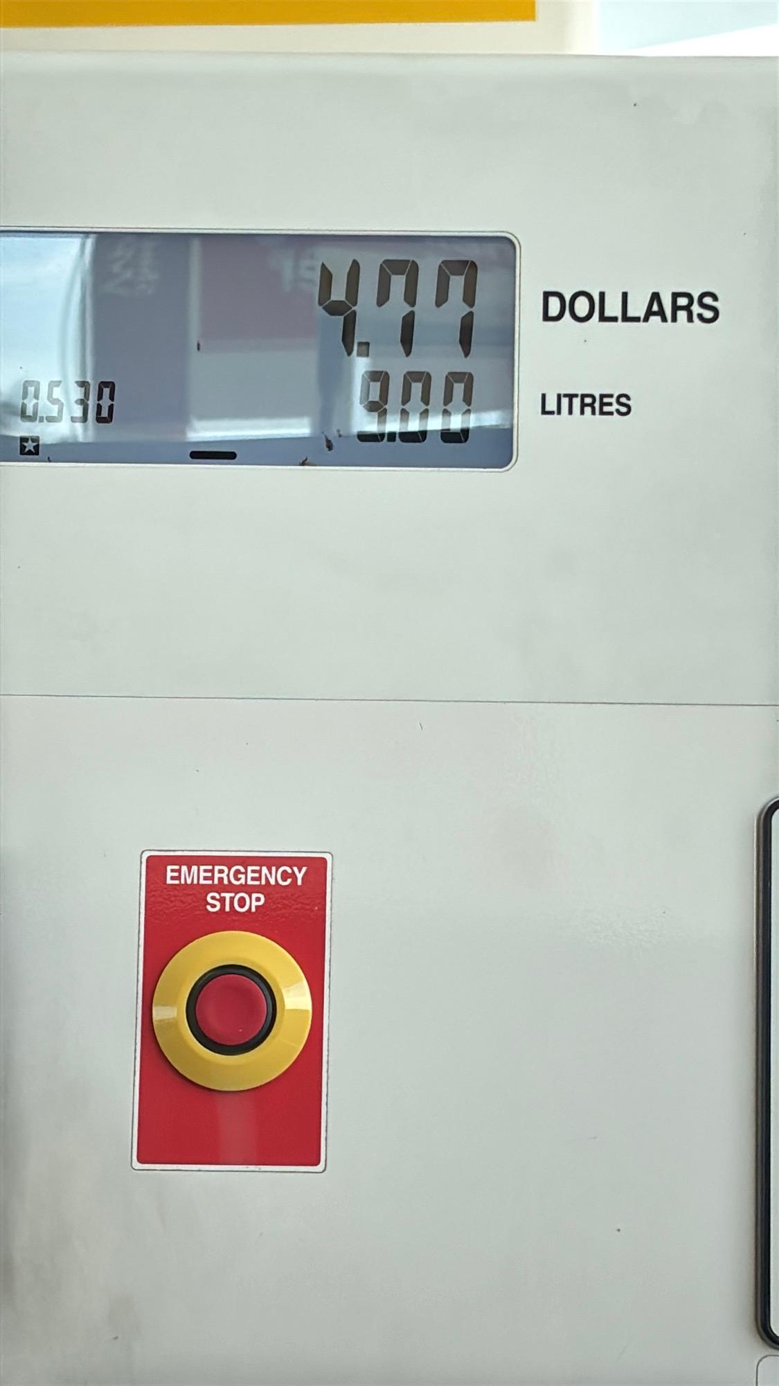 A fuel price sign at a petrol station in Brunei