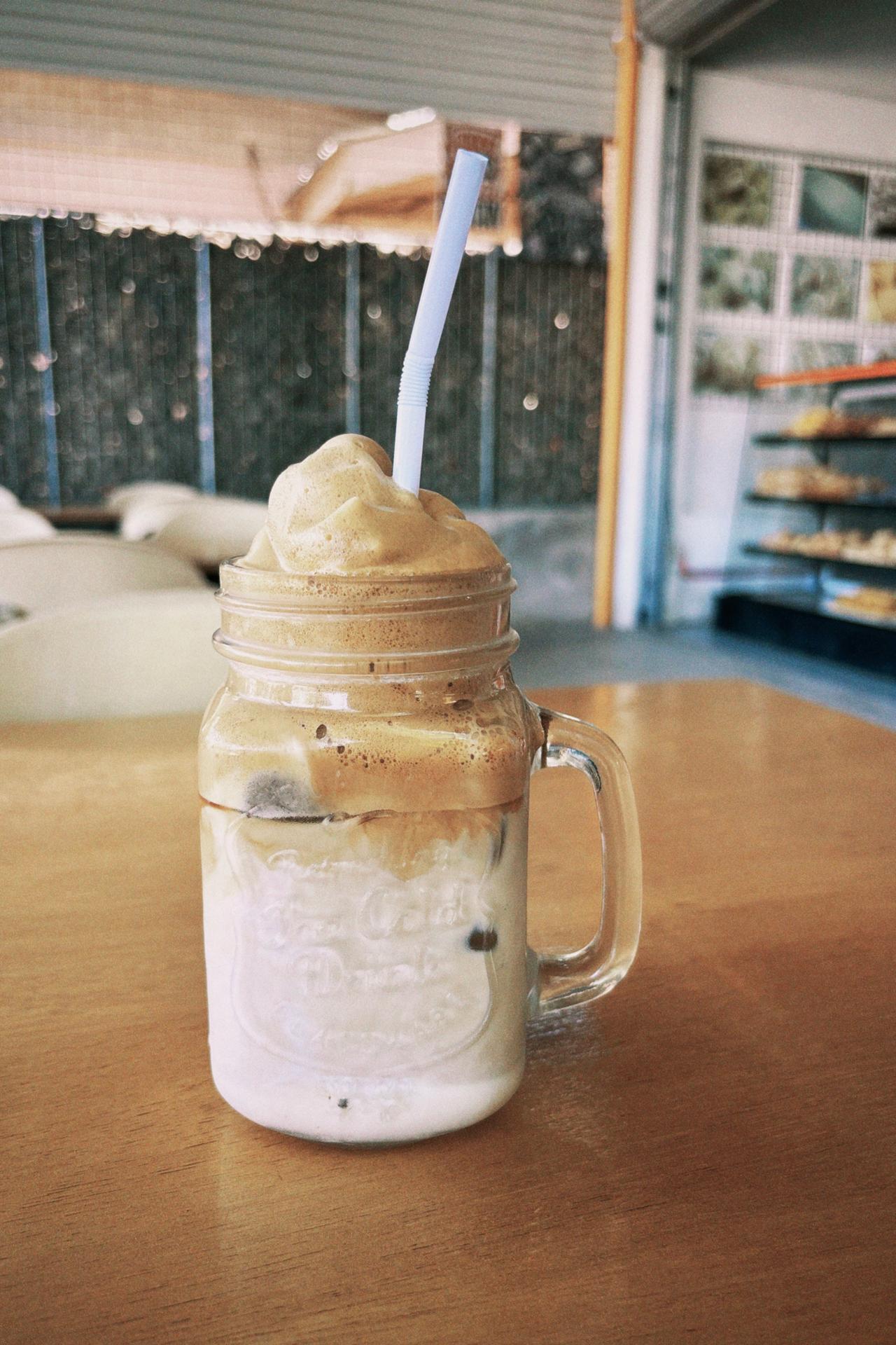 A freshly brewed cup of local coffee